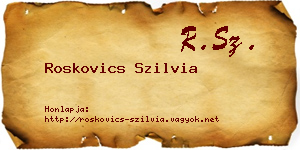 Roskovics Szilvia névjegykártya